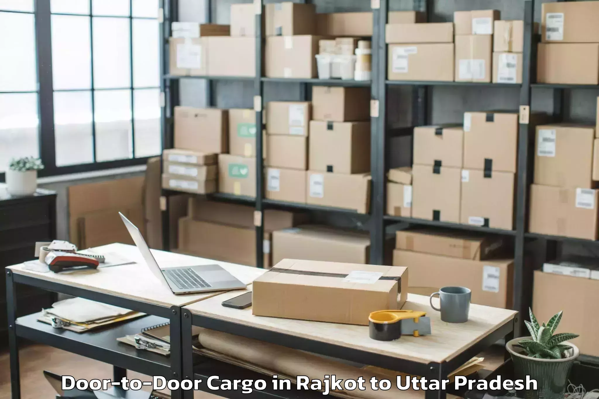 Get Rajkot to Sahaspur Door To Door Cargo